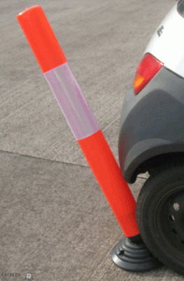 Hi-viz Flexible Plastic Loading Bay Bollard