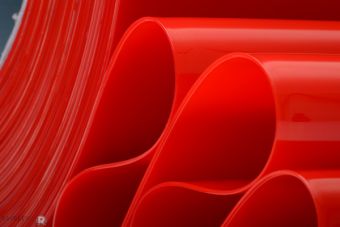 RED PVC STRIP CURTAIN / PVC ROLL 